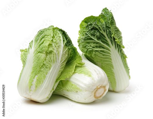 Chinese cabbage on white background 