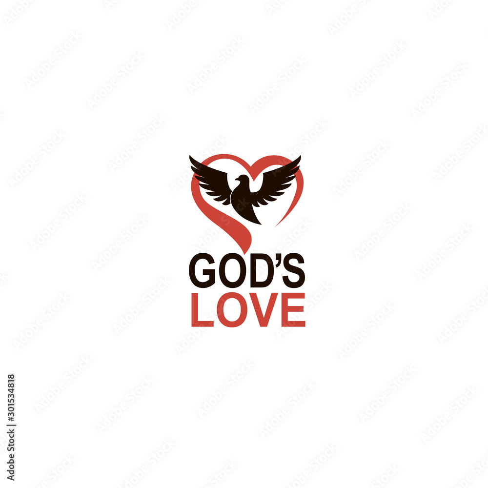 heart and dove icon isolated on white background heart and dove icon isolated on white background