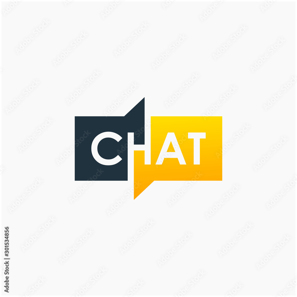 chat lettering with bubble concept logo design. talk, speak, logo template. Chat vector logotype design template. -vector chat lettering with bubble concept logo design. talk, speak, logo template. Chat vector logotype design template. -vector