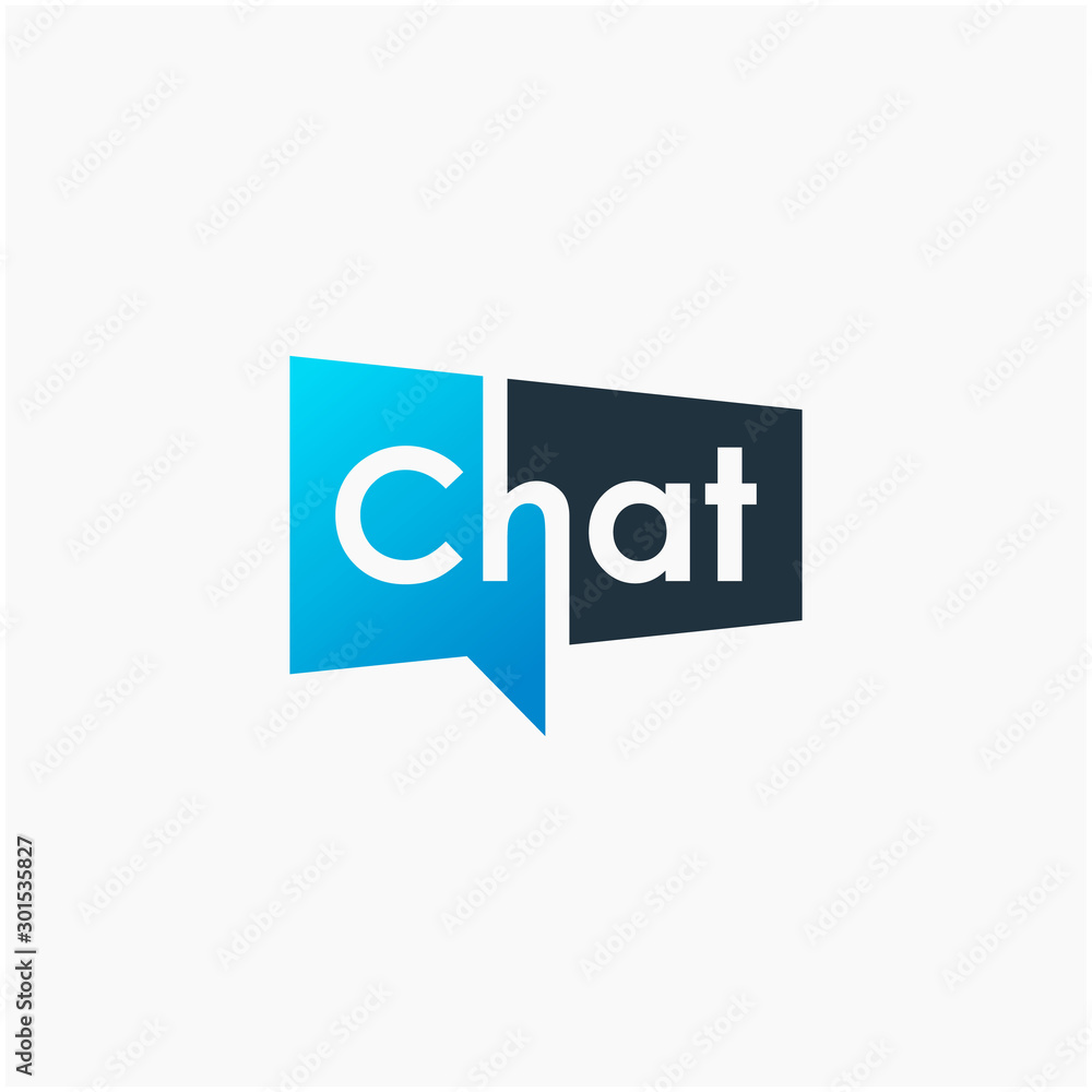 chat lettering with bubble concept logo design. talk, speak, logo template. Chat vector logotype design template. -vector chat lettering with bubble concept logo design. talk, speak, logo template. Chat vector logotype design template. -vector