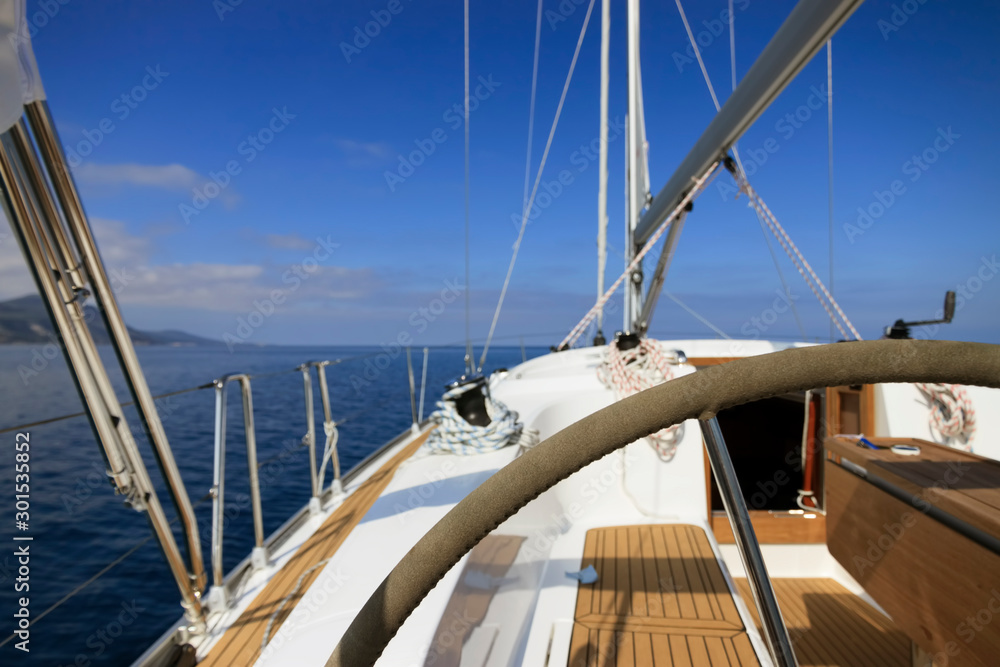 Fototapeta premium Yacht sailing summer adventure