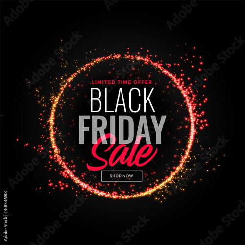 black friday sparkles sale background design