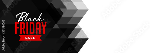 black friday geometric sale banner design