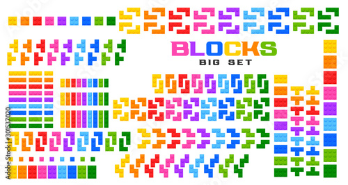 big set of blocks toy in many colors