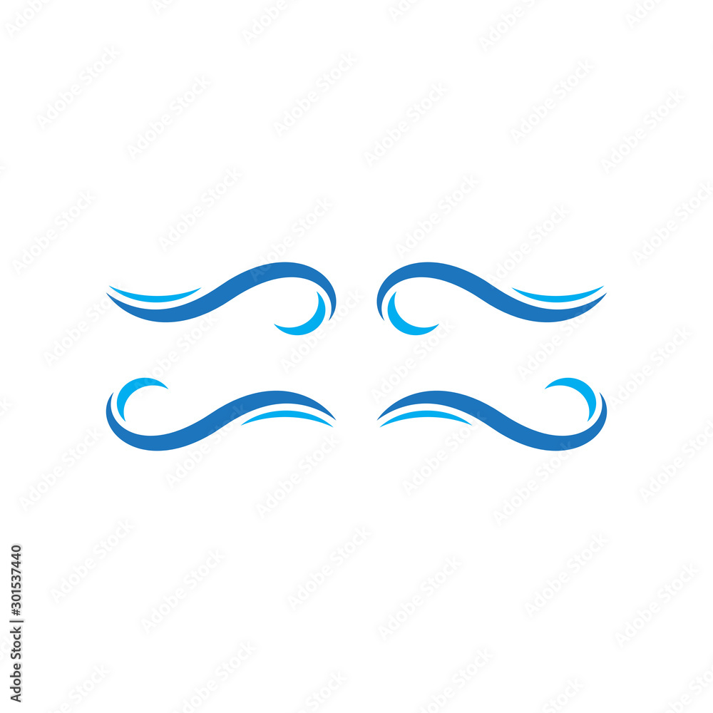 abstract swoosh wave blue color