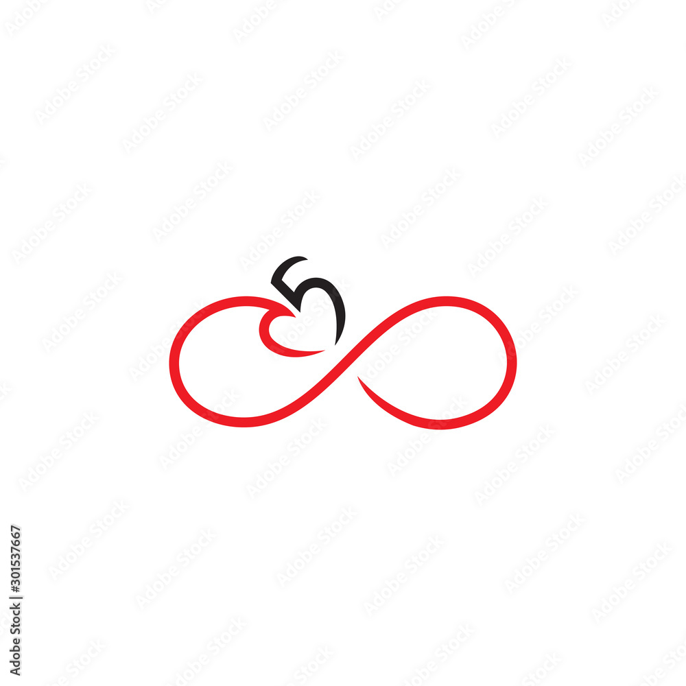 infinite heart five logo vector infinite heart five logo vector