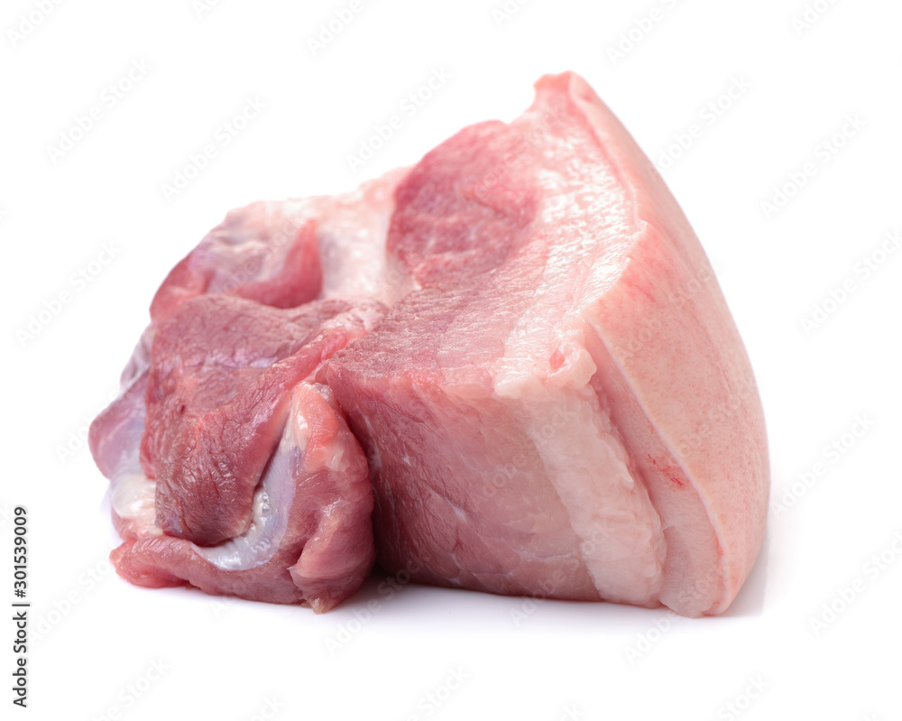 Raw pork meat isolated on white background Raw pork meat isolated on white background