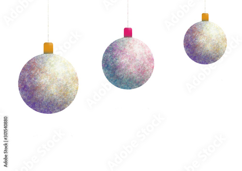 Christmas balls, aquarell, water colors 