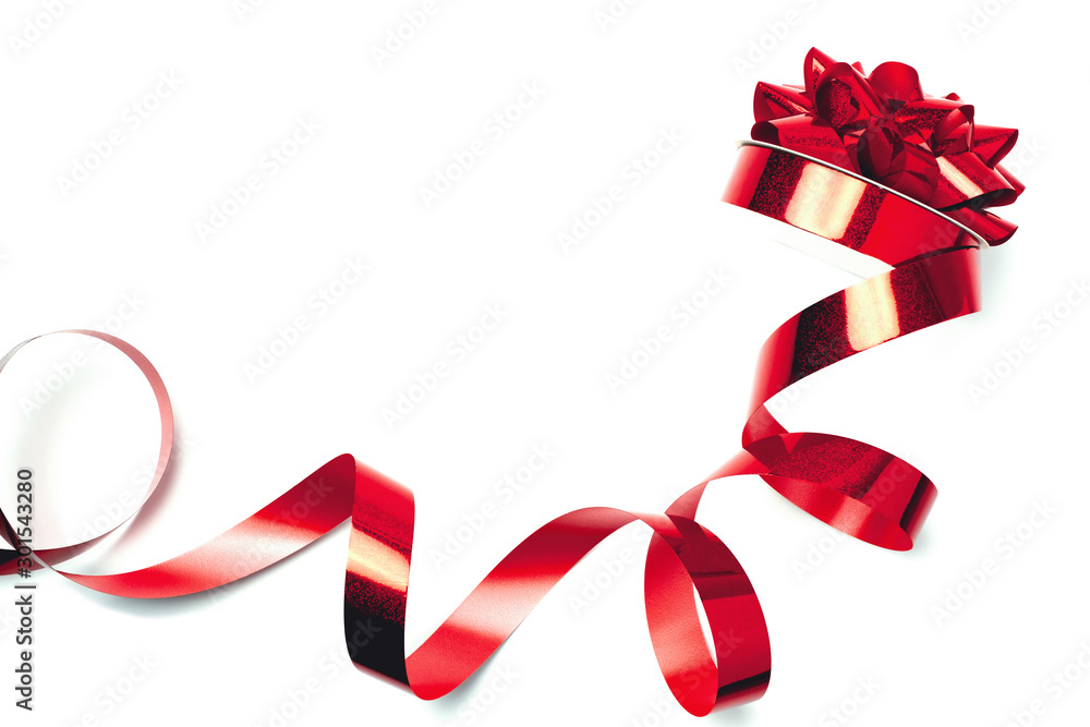 red ribbon banner composition pattern above white background for decoration tied gift or card red ribbon banner composition pattern above white background for decoration tied gift or card