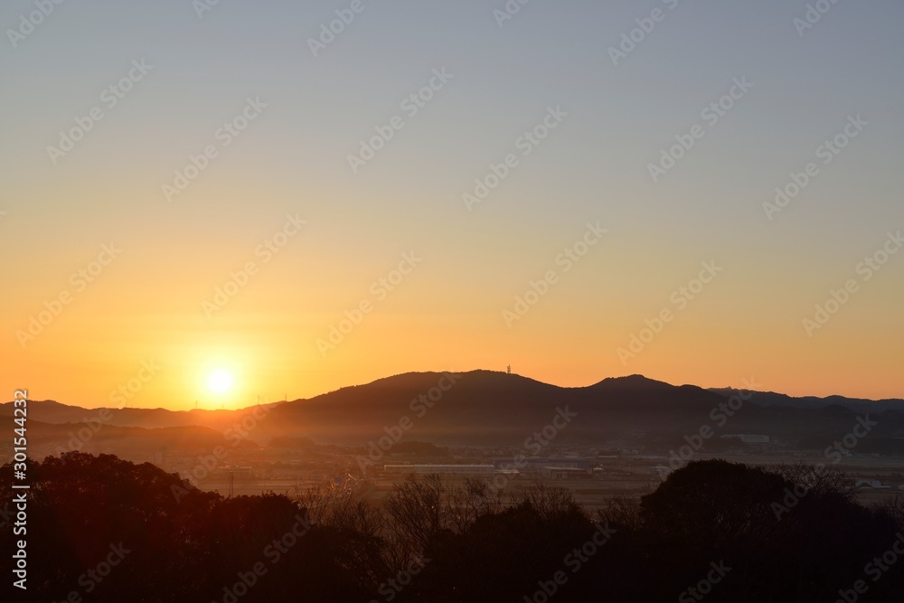 Naklejka premium 日の出