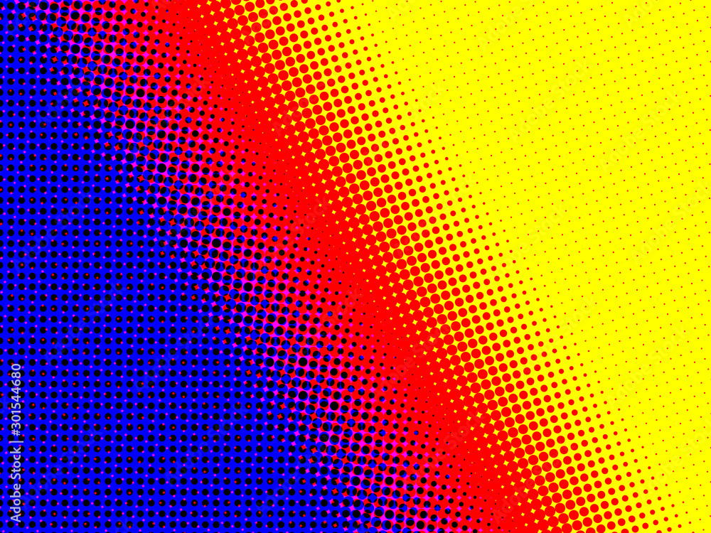 Colorful background with blue, red and yellow