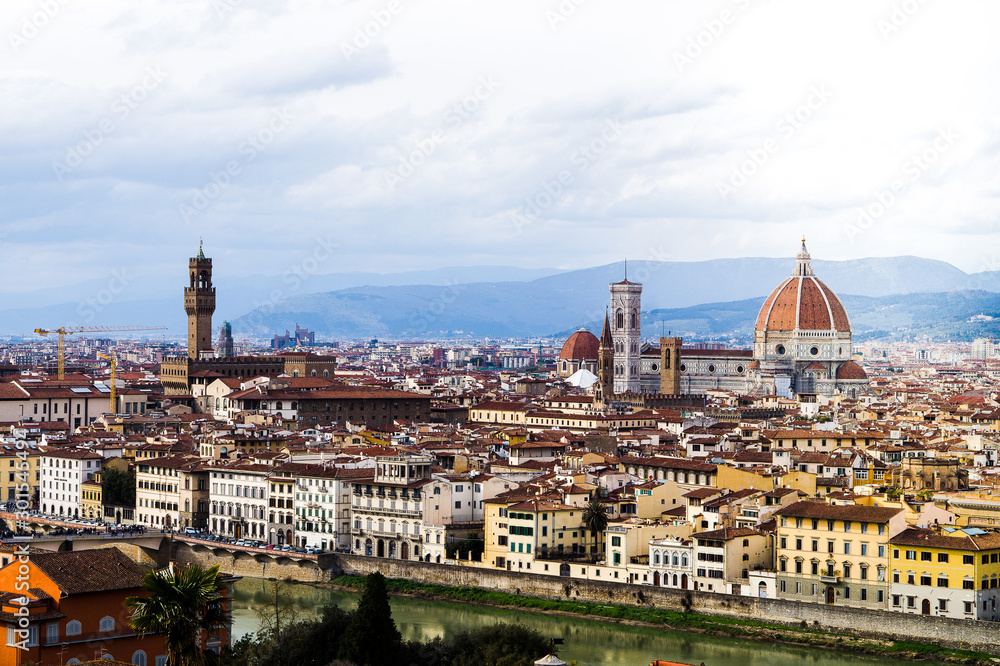 Panoramic view of the city of Florence Italy
