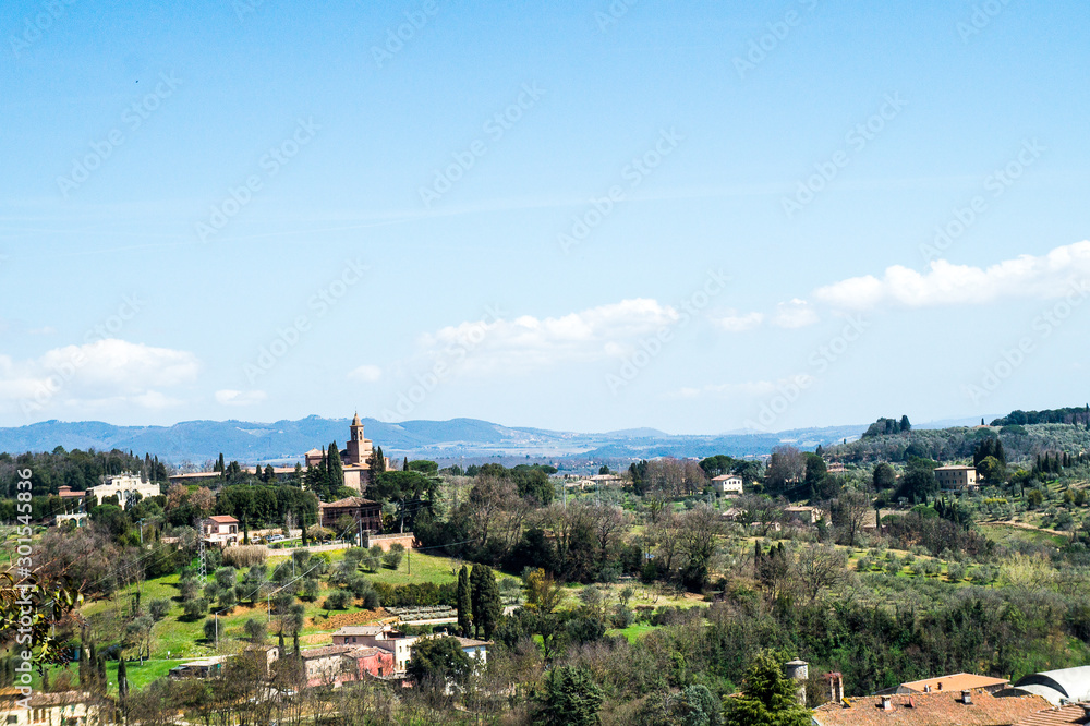 Italian landscape city of Siena