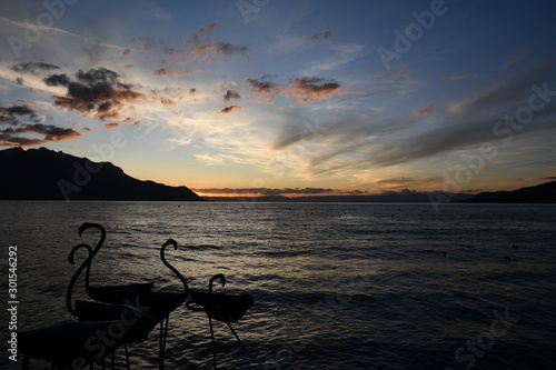 enjoy the sunset view slowly going to dark