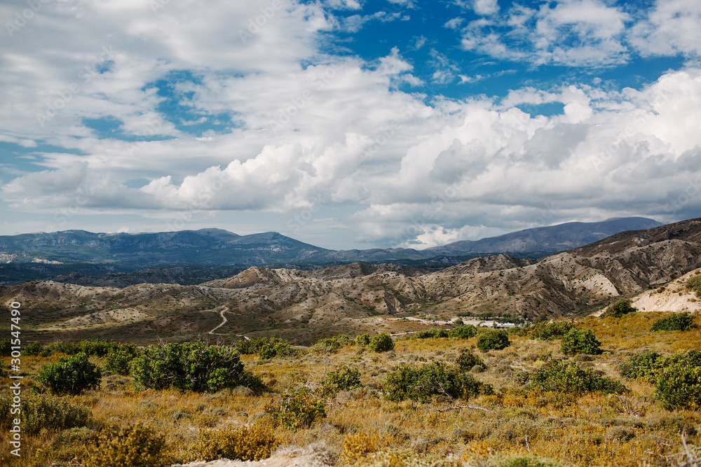 Fototapeta premium Panoramic mountain views on the island of Rhodes