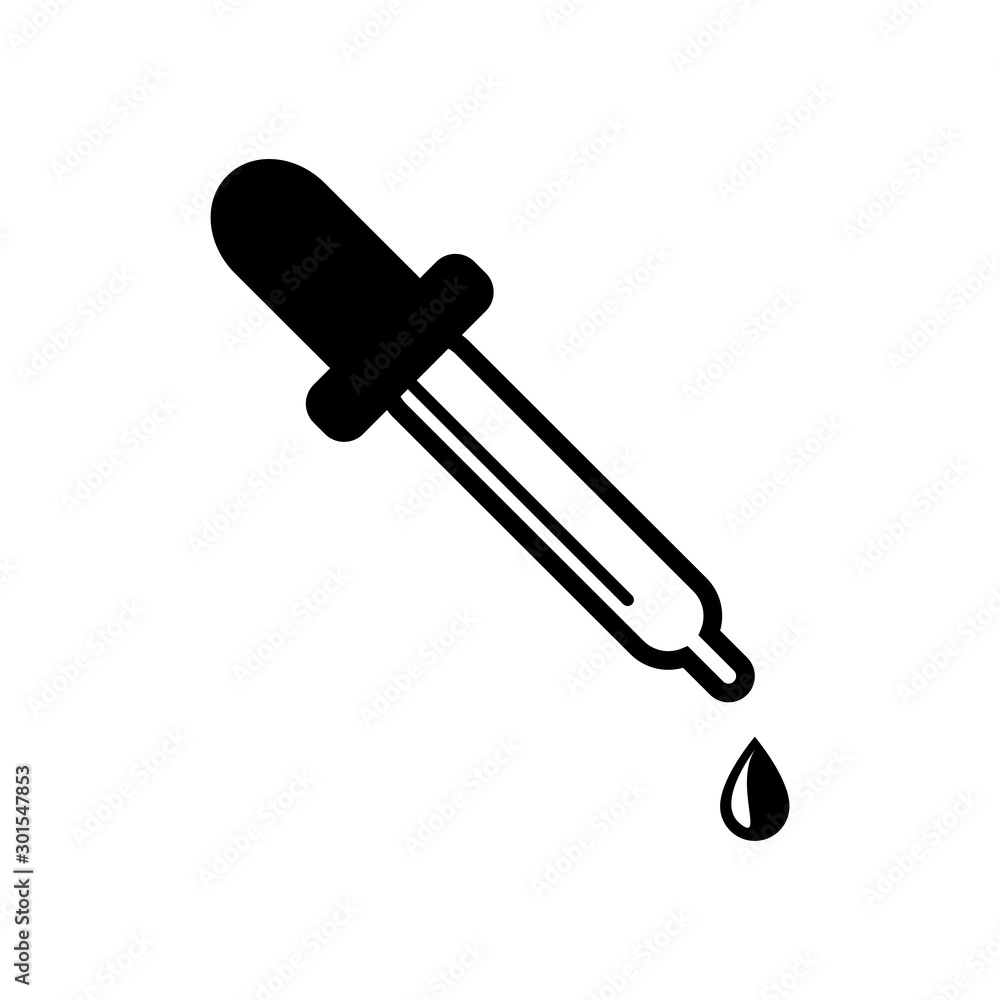Dropper icon vector in trendy flat design Dropper icon vector in trendy flat design