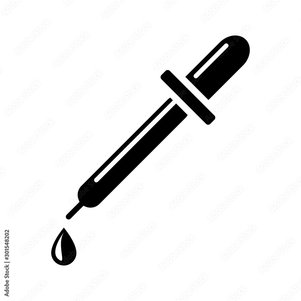 Dropper icon vector in trendy flat design Dropper icon vector in trendy flat design