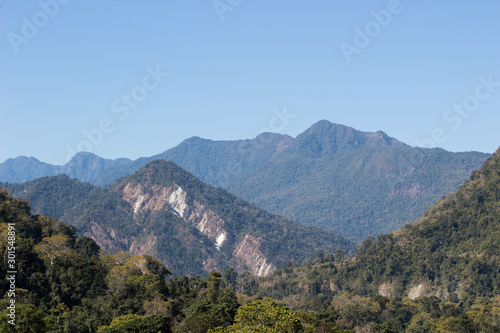 View of hills from Manas National Park, Assam, India