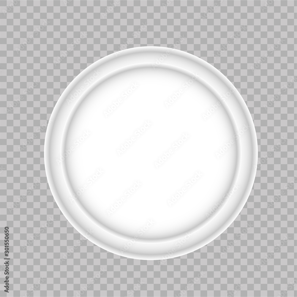 Plate empty isolated vector illustration Plate empty isolated vector illustration