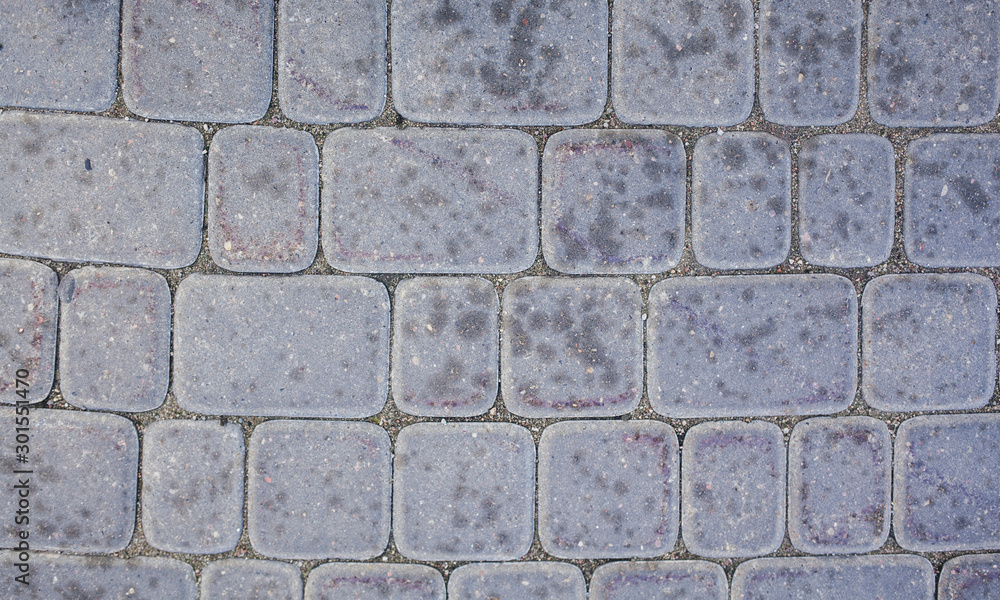 Stone blocks made of stone. City with stone pavement