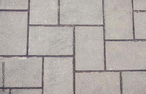texture squares gray street sidewalk in city