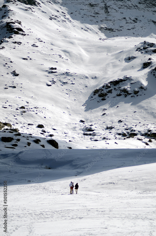 Tourist enjoy snowfall at Rohtang Pass near Manali on Wednesday. Photo by Pradeep Kumar 