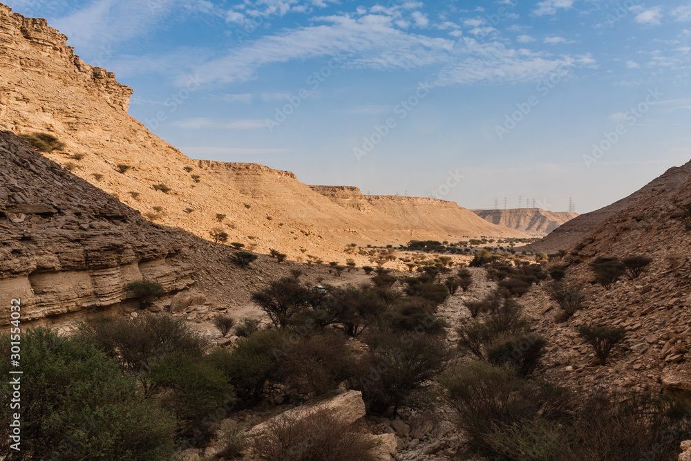 The Sha'ib Luha valley south of Riyadh, Saudi Arabia