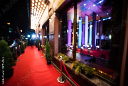 Empty red carpet entrance