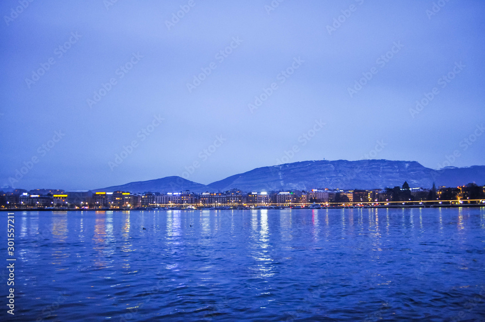 Geneva Lake night view - illumination