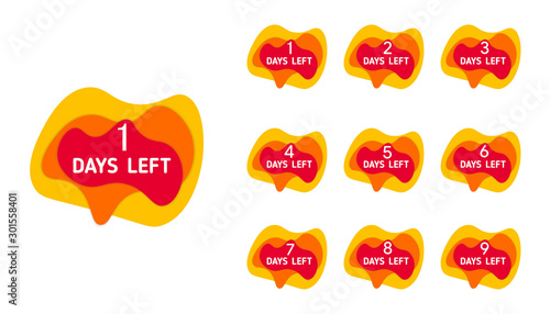 Number days left countdown vector illustration template, can be use for promotion, sale, landing page, template, ui, web, mobile app, poster, banner, flyer
