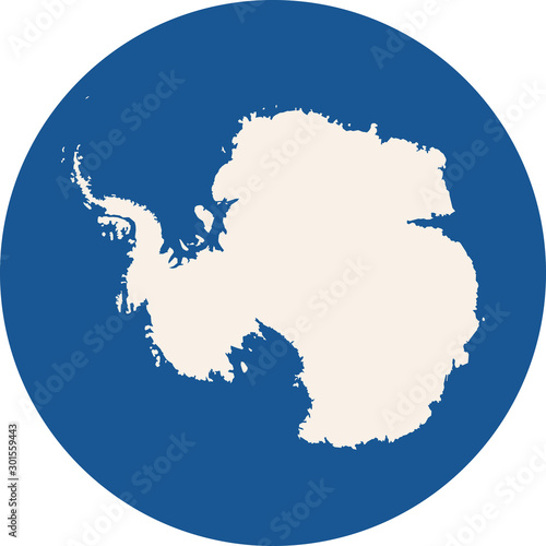 Antarctica continent icon vector background