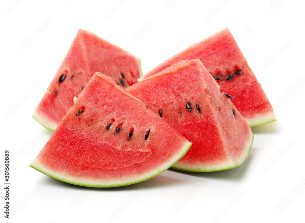 Slice of watermelon on white background Slice of watermelon on white background