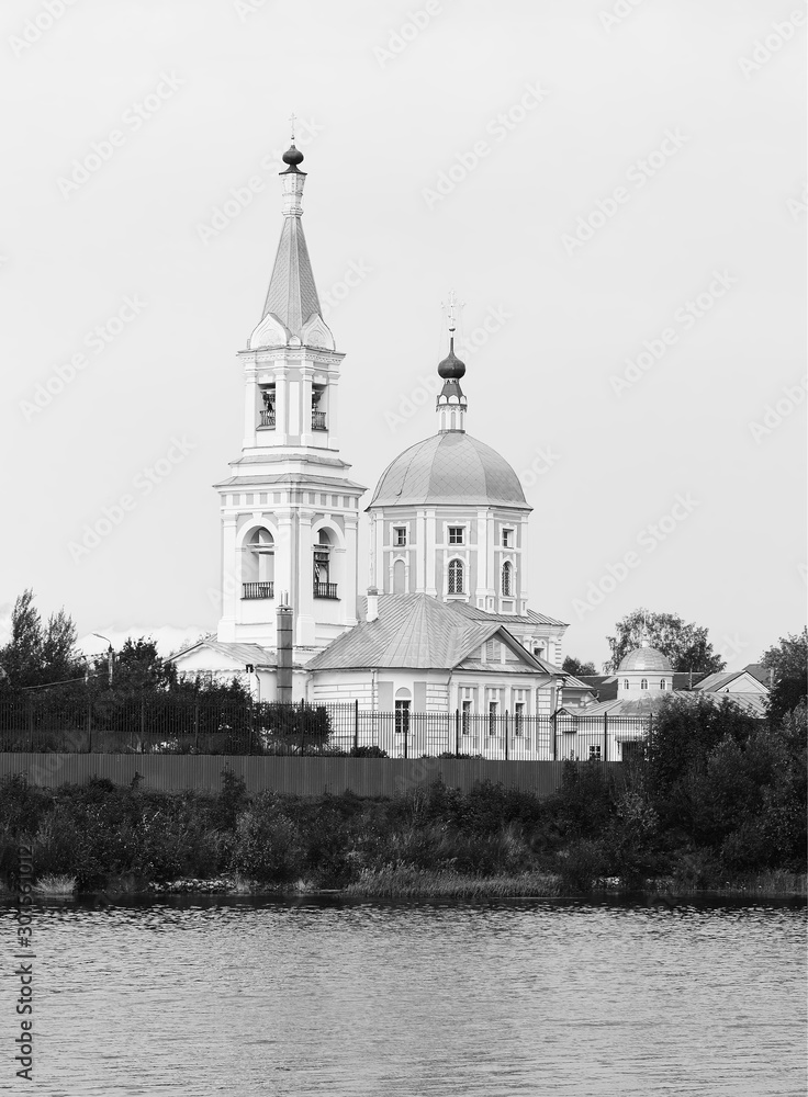 Minimal Russian church architecture background