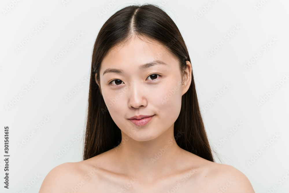 Close up of a young beautiful and natural asian woman Close up of a young beautiful and natural asian woman