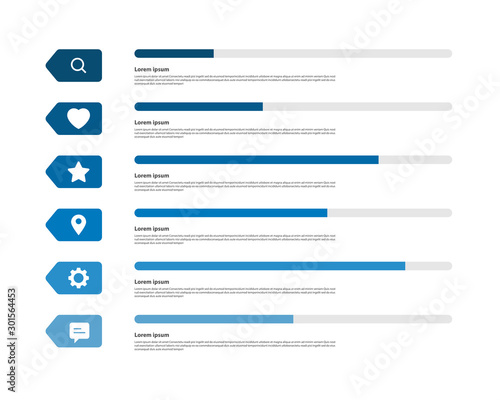 Infographic design with 7 step, Infographic business concept, Flow, Chart, Presentation