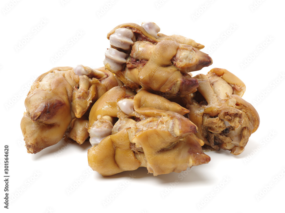 Sauce trotters on white background Sauce trotters on white background