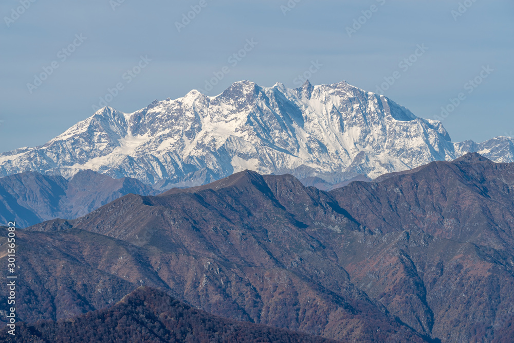 The south-east side of Monte Rosa massif in the Western Alps, Italy