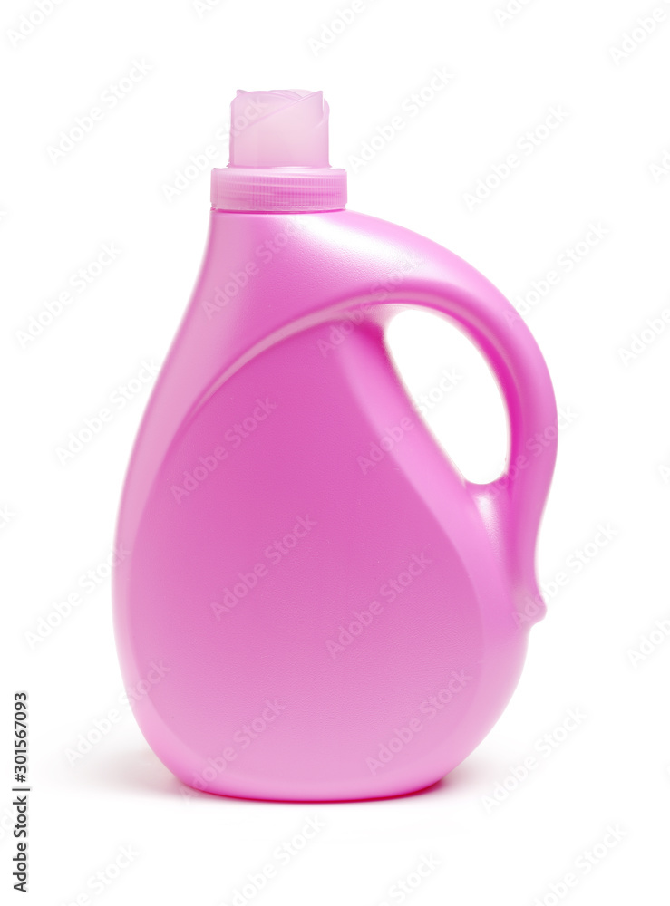 Plastic detergent container on white background Plastic detergent container on white background