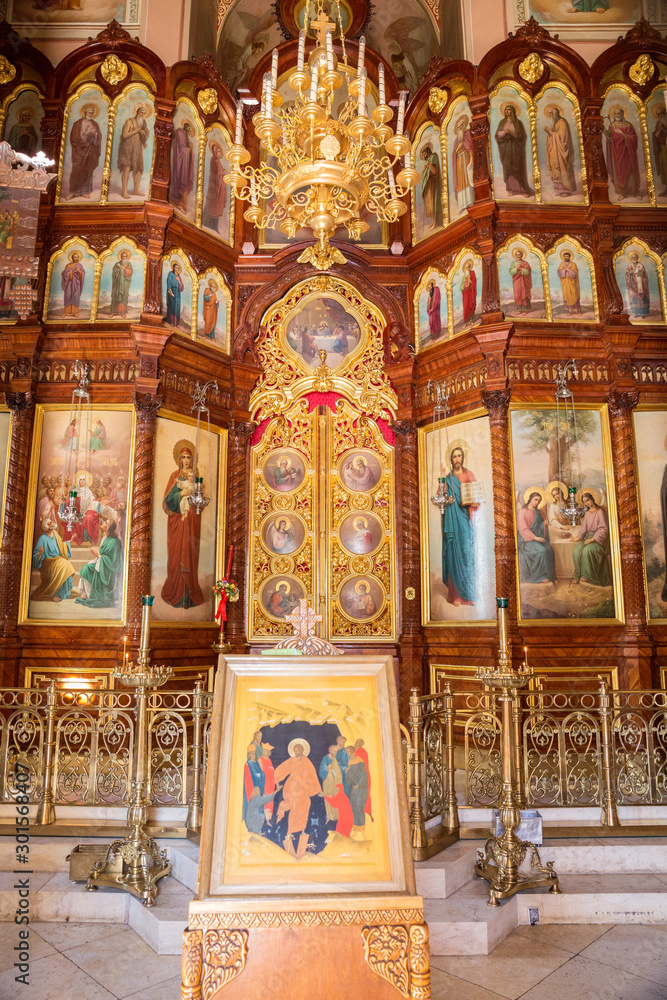 Iconostasis and Sanctuary doors in Church of the Descent of the Holy Spirit, Trinity Lavra of St. Sergius