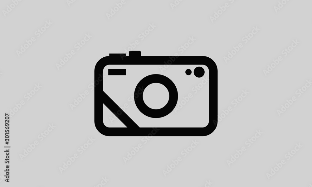 Camera Icon Logo Outline Flat Design Camera Icon Logo Outline Flat Design