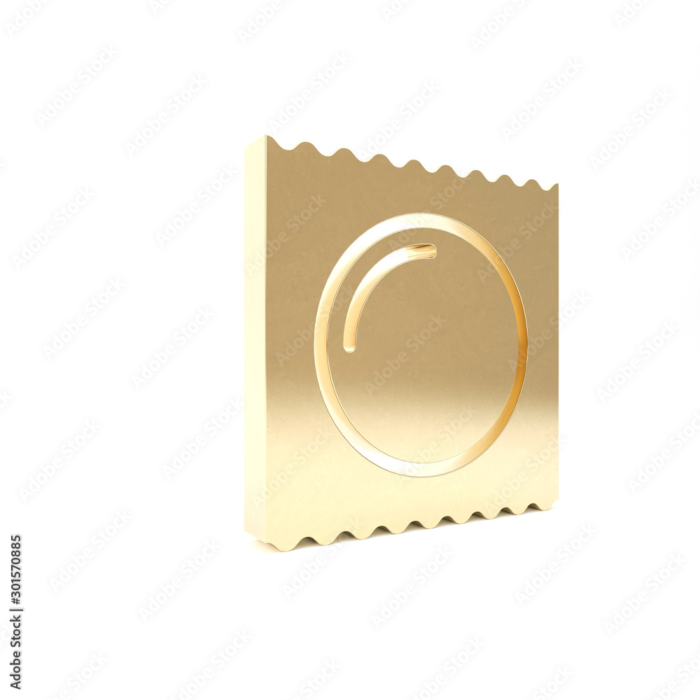 Gold Condom in package safe sex icon isolated on white background. Safe  love symbol. Contraceptive method for male. 3d illustration 3D render  Иллюстрация Stock | Adobe Stock