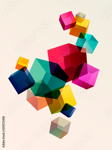 Abstract colorful background with geometric elements