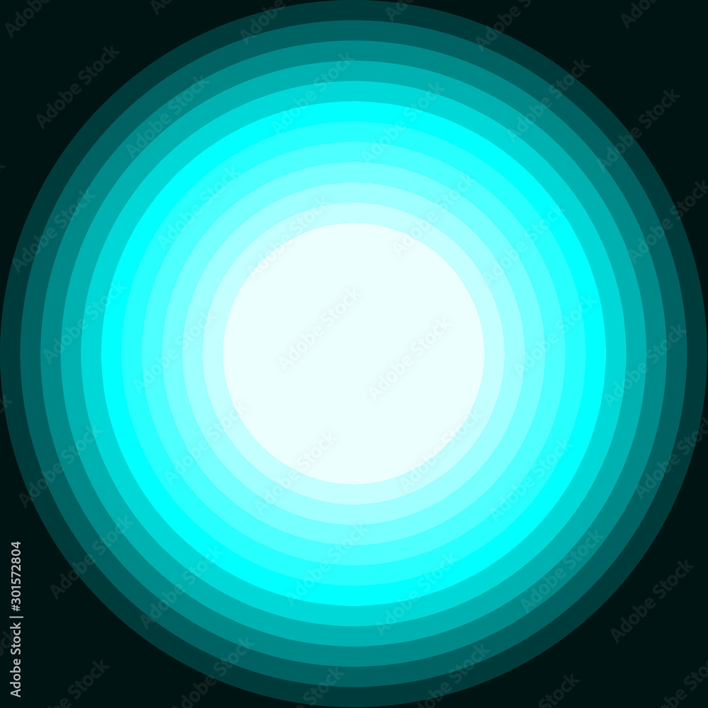 Cyan shades - abstract circular background