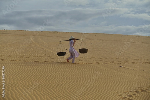 Hard worker in Vietnam desert