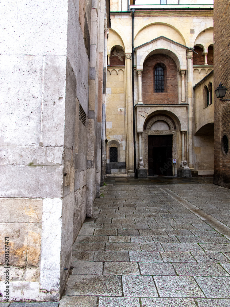 Scorcio del Duomo di Modena, Italia, sito patrimonio dell'umanità Unesco