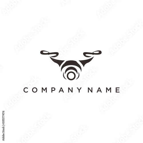 drone logo design, aerial photography vector