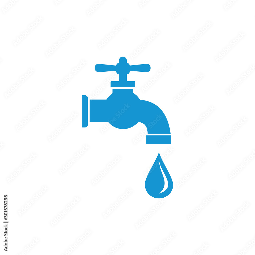 Faucet vector icon on white background Faucet vector icon on white background