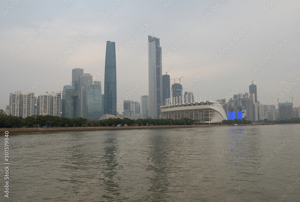 The business district of Pearl River in Guangzhou, China