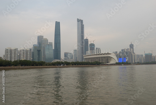 The business district of Pearl River in Guangzhou, China