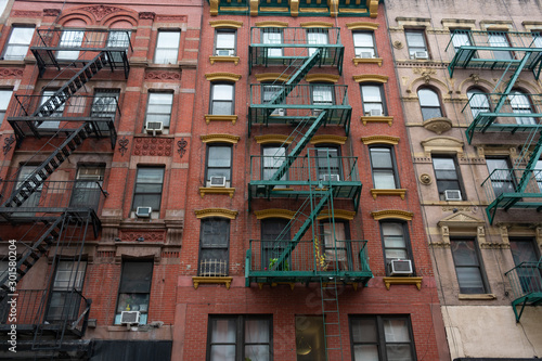 Buildings on the Lower East Side in New York City with Fire Escapes